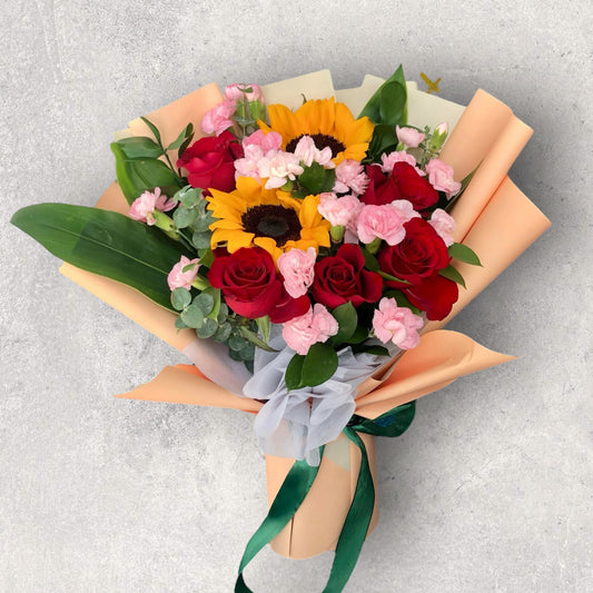 Grand Gesture Sunflowers and Roses