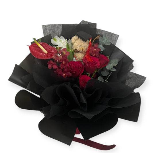 Red and Congrats Graduation