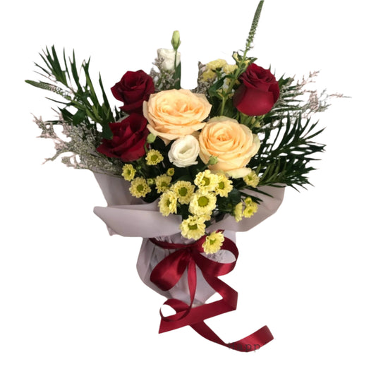 Cheerful Mix Flowers Hand Bouquet