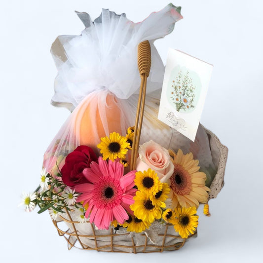 Fruits and Fresh Flower Bouquet 002