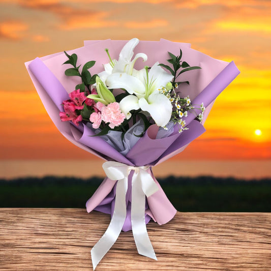 Lily And Mix Flowers Bouquet