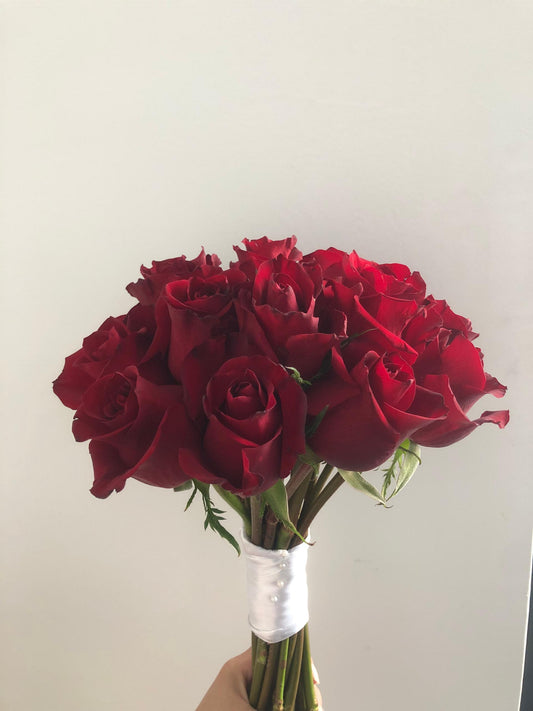 ROM Red Roses Bridal Bouquet