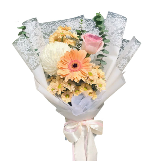 Mix Sweet Colours Daisy, Rose and Fillers Flower