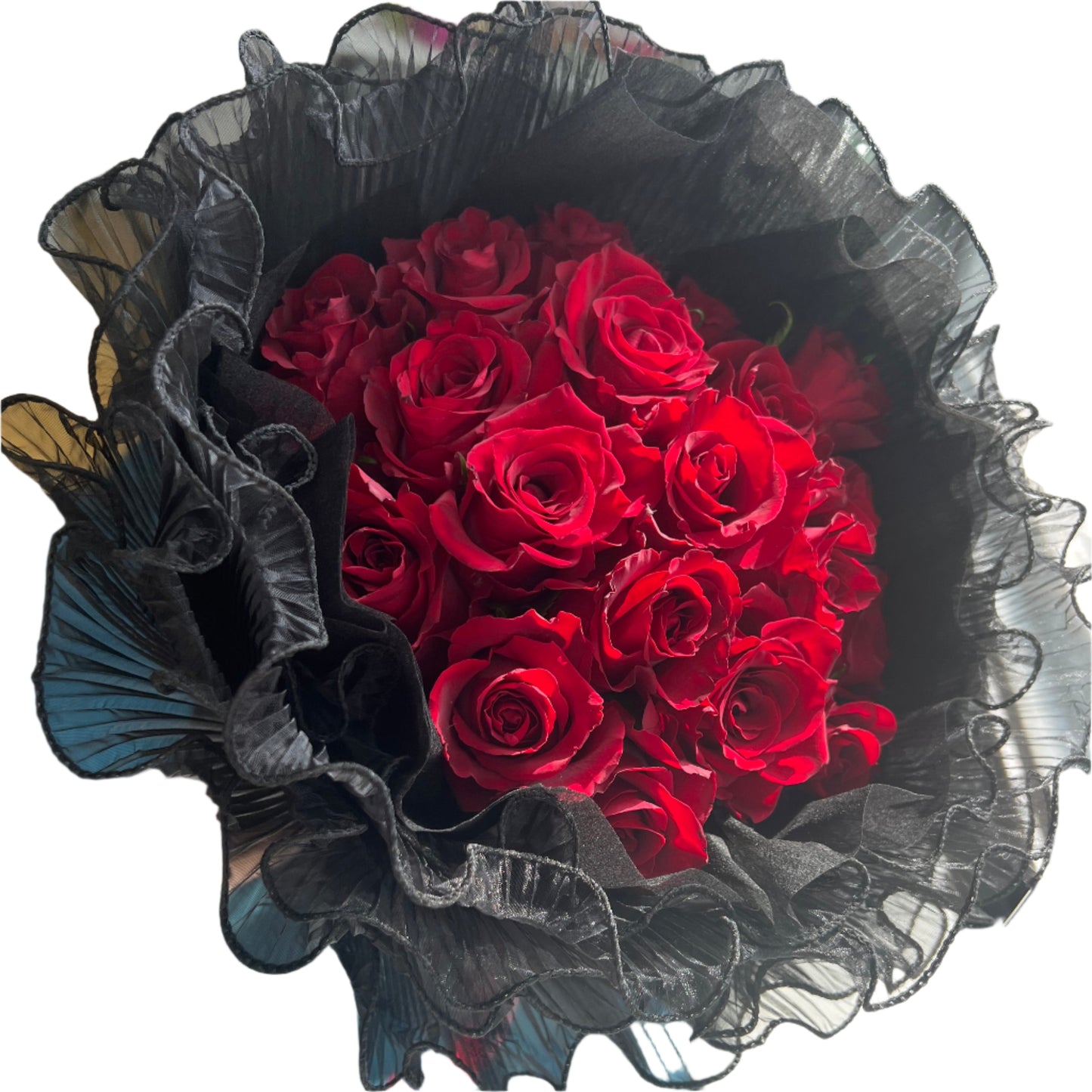 Red Romance in Fluffy Black